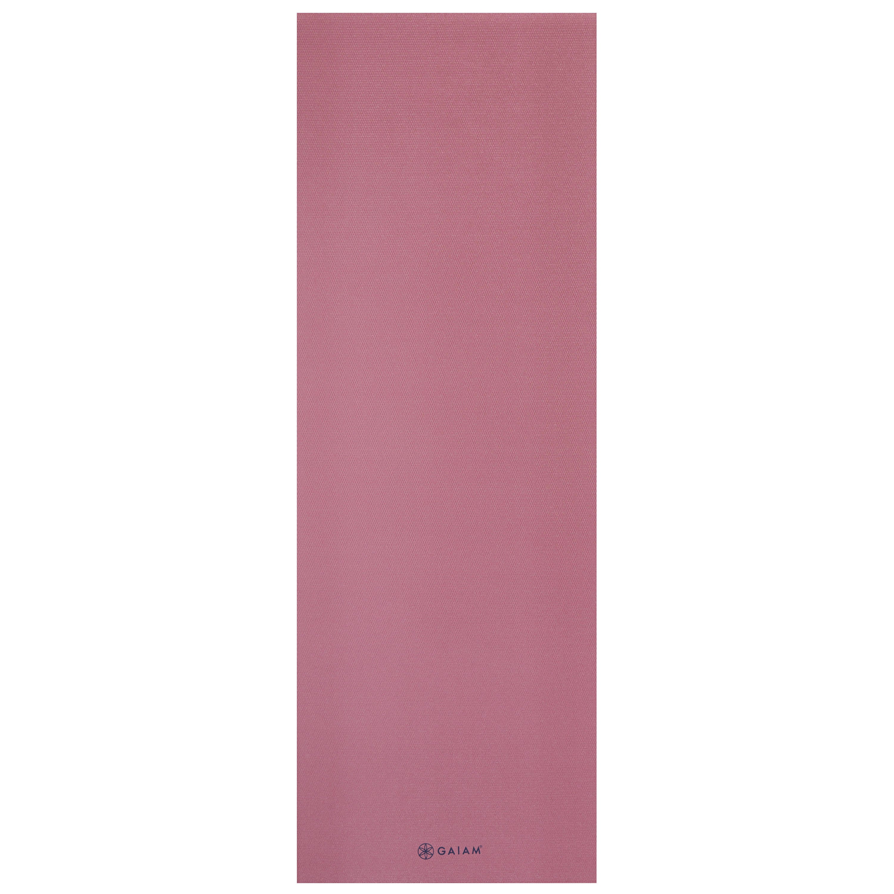 Unrolled Rosy Pink Classic Solid Color Yoga Mat (5mm) 