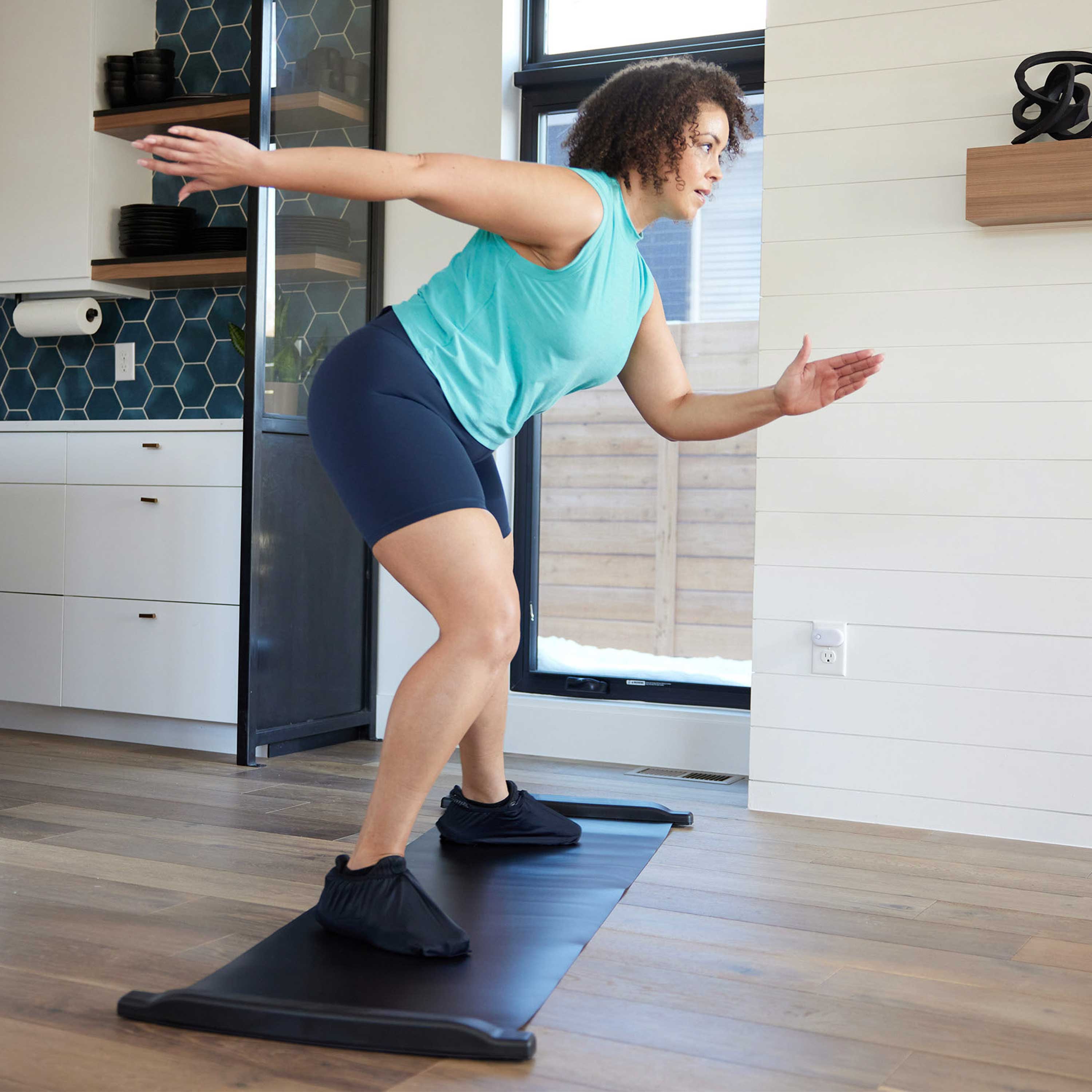 Person inside using the SPRI Slide Board